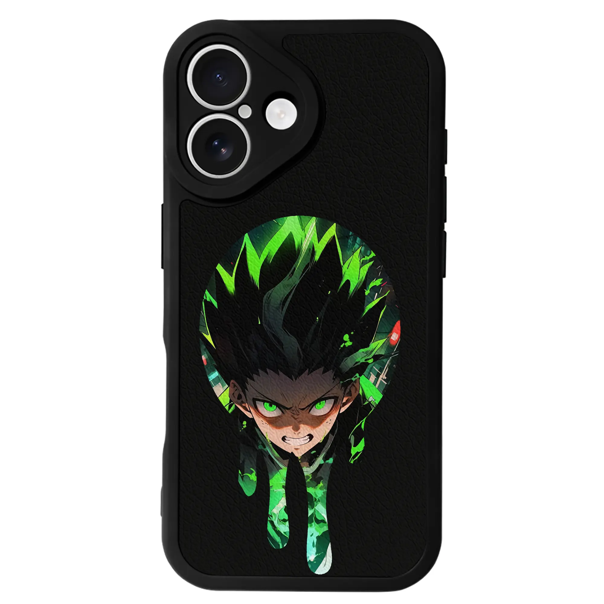 ハンター×ハンター グッズ ゴン＝フリークス - IPhone 16シリーズ対応 ・ シリコンスマホケース ・ レザー調 ・ 高精度フィット ・ 耐衝撃 ・ ワイヤレス充電対応 ・ 精密カット